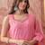 embroidered sweetheart neck kurta palazzos & dupatta