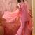 embroidered sweetheart neck kurta palazzos & dupatta