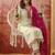 embroidered v-neck  kurta trousers & dupatta
