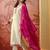embroidered v-neck  kurta trousers & dupatta