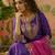 embroidered round neck straight  kurta & trousers with dupatta