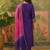 embroidered round neck straight  kurta & trousers with dupatta