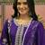 embroidered round neck kurta & trousers kurta set