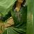 embroidered v-neck kurta & trousers kurta set