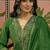 embroidered v-neck kurta & trousers kurta set