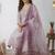 embroidered round neck kurta trousers & dupatta
