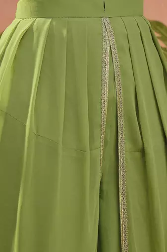 embroidered square neck top shrug & dhoti co-ords