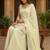 embroidered square neck kurta palazzos & dupatta