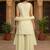 embroidered square neck kurta palazzos & dupatta