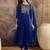 embroidered round neck kurta & trousers with dupatta