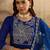 embroidered round neck kurta & trousers with dupatta