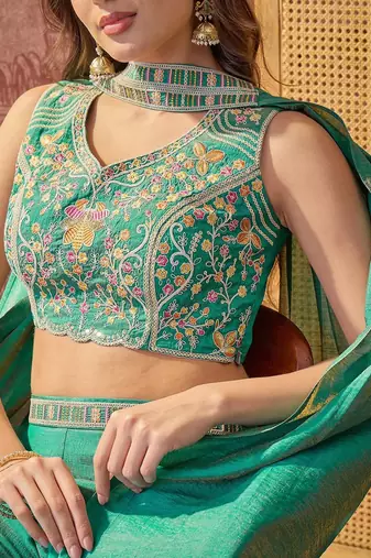 florals embroidered top with palazzos
