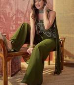floral embroidered top with palazzos