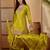 women floral embroidered regular sequinned kurta with skirt & dupatta