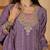 zari embroidered square neck sequinned kurta with skirt and dupatta