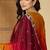 floral embroidered round neck sequinned kurta with trouser & dupatta