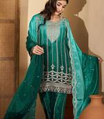 women floral printed kurta with trousers & dupatta