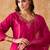pink floral embroidered sequinned kurta with trouser & dupatta