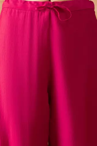 pink floral embroidered sequinned kurta with trouser & dupatta