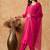 pink floral embroidered sequinned kurta with trouser & dupatta