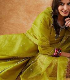 embroidered straight kurta with trouser & dupatta set