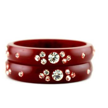 acrylic 16cut maroon colour bangle 2