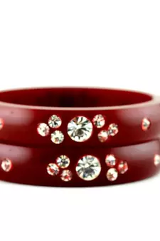 acrylic 16cut maroon colour bangle