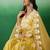 floral embroidered v-neck a-line kurta with trouser & dupatta