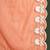 orange-coloured floral embroidered empire a-line kurta with trousers & dupatta