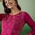 thread embroidered anarkali kurta with trousers