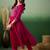 thread embroidered anarkali kurta with trousers