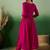 thread embroidered anarkali kurta with trousers