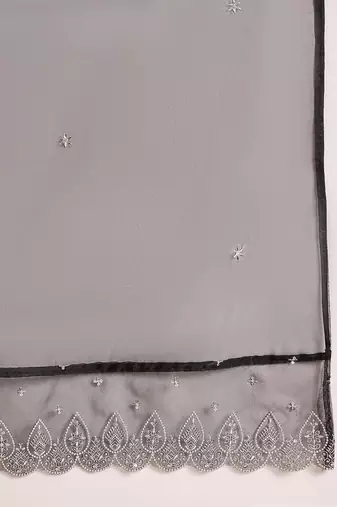 women ethnic motifs embroidered straight kurta with trousers & dupatta