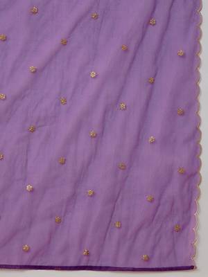 printed flared sleeves kurta & trousers with dupatta 4