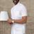White shirt - plain - mandarin collar - regular fit - men shirts