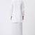 White plain cotton kurta veshti set - mandarin collar straight kurta with golden zari dhoti