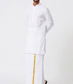 White dhoti pure cotton straight kurta - dhoti-kurta set