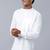 White regular mandarin collar straight kurta