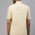 Beige plain cotton classic men shirt