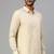 Beige plain cotton classic shirt - men-shirts