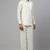 White plain cotton blend shirt & veshti - dhoti