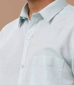 Green shirt dhoti cotton blend dhoti-kurta set