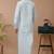Green shirt dhoti cotton blend dhoti-kurta set