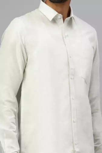 White classic cotton shirt - men shirts