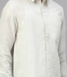 White classic cotton shirt - men shirts