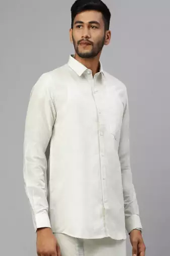 White classic cotton shirt - men shirts