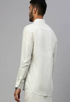 white cotton men shirt with full sleeve style 3