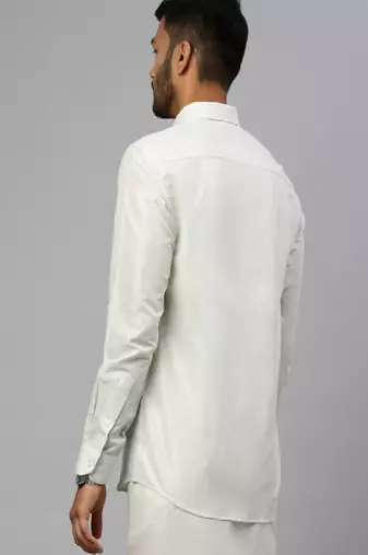 White classic cotton shirt - men shirts