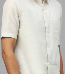 White plain cotton shirt men-shirts