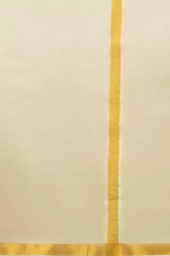 Ramraj men gold plain cotton blend shirt dhoti